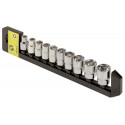 Hex socket set on rail Irimo 10pcs 10-24mm 1/2"