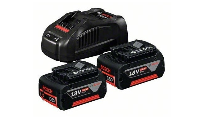 Akumuliatoriai + pakrovėjas Bosch GBA 18V / 2x5.0Ah + GAL 1880 CV
