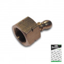 Two-segment connector 3/8"L female / 9-10mm BRASS