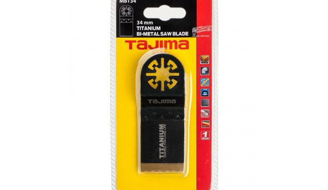 Multitool bimetal saw blade titanium coated, flush cut 34mm. For wood, plastic and metal