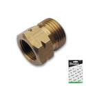 Adapter 21,8L isane / 3/8" L emane - BRASS