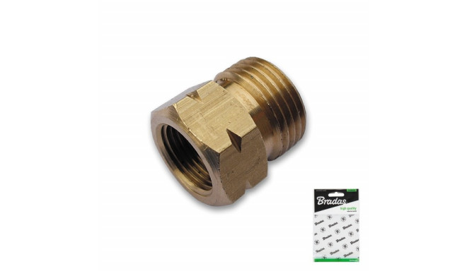 Adapter 21,8L isane / 3/8" L emane - BRASS