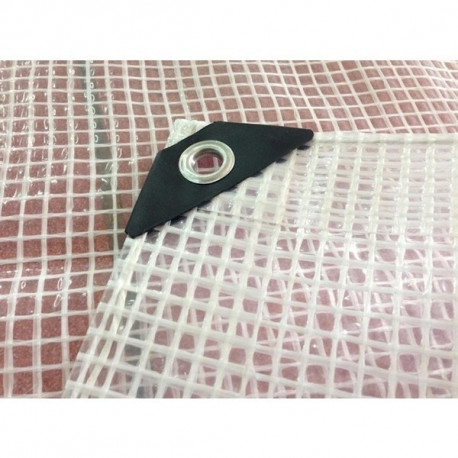Reinforced tarpaulin LENO CRISTAL 6 x 8m 100g transparent