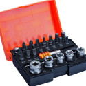 Sockets 6-13mm and bits PH,PZ,SL,HEX,TX set 26 pcs