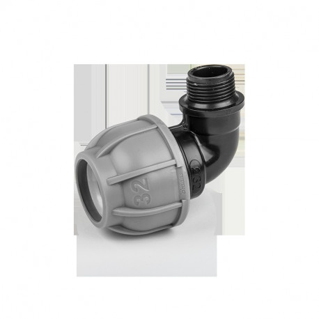 PN10 põlve 20mm / 3/4" isane PE-torude jaoks