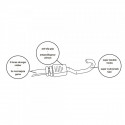 FLAT BUNGEE CORD hook steel 1,8x60cm, elastic rubber - 2 pcs.