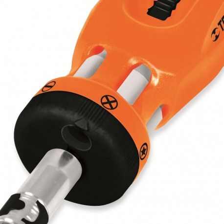 Mini narrega kruvikeeraja + 6 kahepoolset otsakut Truper®