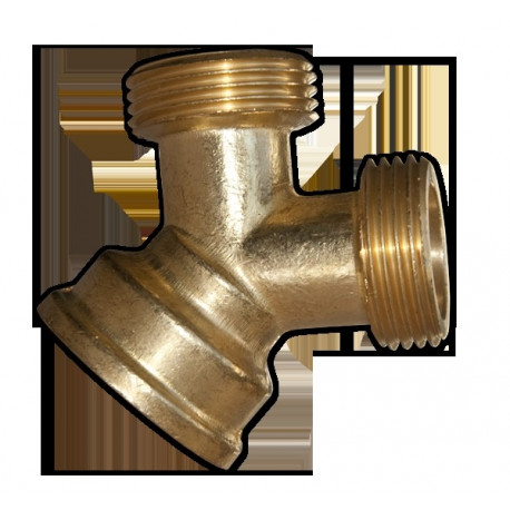 IMITATE Kolmeosaline pistik emane 3/4" x 2 isane 3/4" BRASS