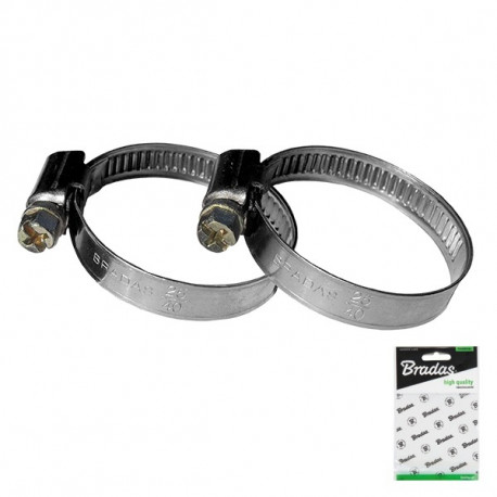 Stainless zebra hose clamp BRADAS 32-50mm