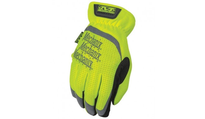 Pirštinės Mechanix FastFit® HiViz geltonos XL dydis. Rauktas rankogalis, dirbtinė oda, TrekDry®, švi