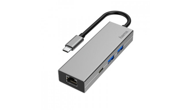 Adap. Hama USB-C pistik -> 2xUSB-A/USB-C/LAN