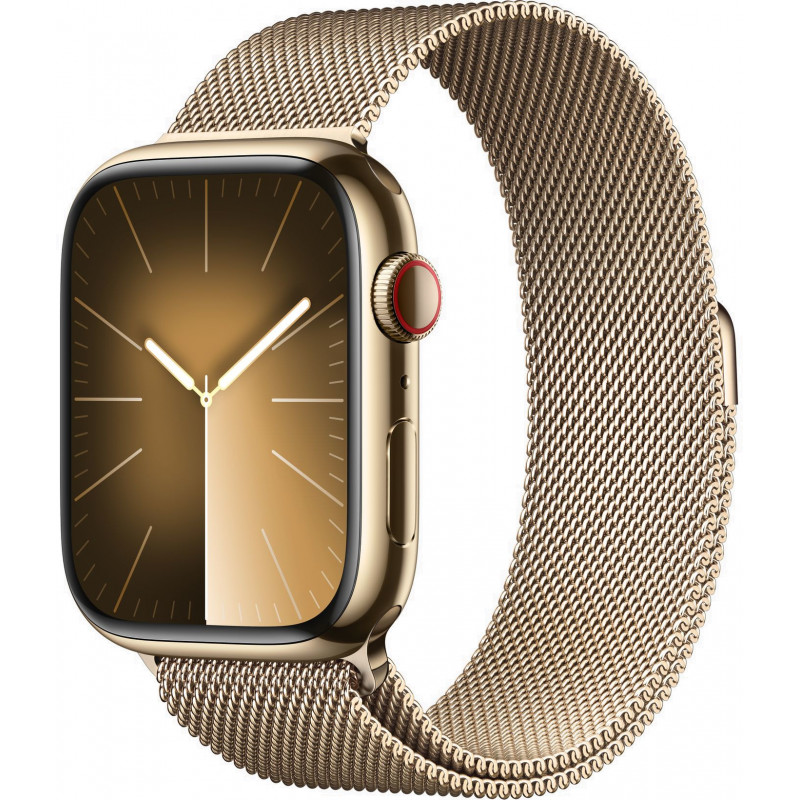 Apple Watch 9 GPS + Cellular 45mm Stainless Steel Milanese Loop, gold (MRMU3ET/A)