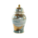 Vase DKD Home Decor Porcelain Blue Modern (22 x 22 x 41 cm)