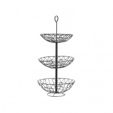 Puuviljakauss DKD Home Decor Must Metall Geomeetriline 28 x 28 x 58 cm