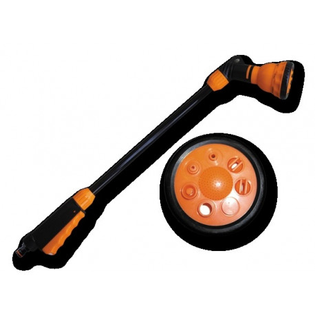 Varrega pihusti - kastmispüstol BLACK LINE 7-mustrit 65cm QUICK STOP