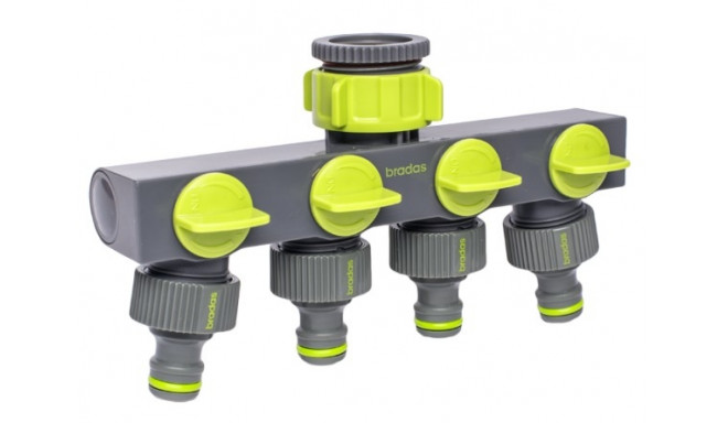 LIME LINE 4-way splitter with valves - cart