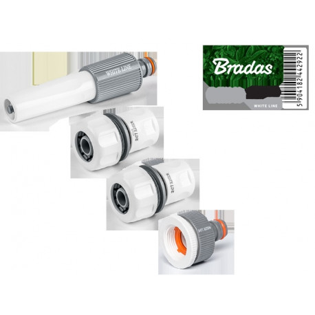 WHITE LINE 4-pcs set for 3/4" hose