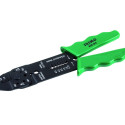 Crimping pliers 220mm for non insulated faston type terminals. Cutting M2.6-M5.0. Stripping 0.75-6.0