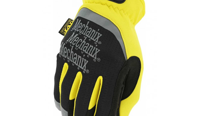 Pirštinės Mechanix FastFit® L dydis. Geltonos. Rauktas rankogalis, dirbtinė oda, TrekDry®