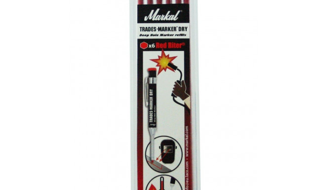 Trades dry marker Markal - refill pack (x6 red)