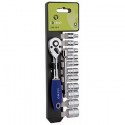 Ratchet with sockets 4-14mm + extension 1/4" 12 pcs Irimo