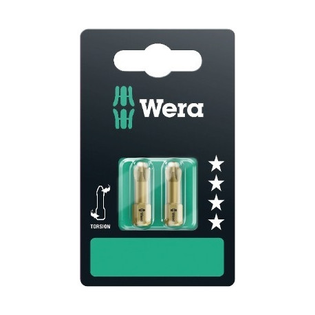Wera 855/1 TH Torsion bits PZ 2 x 25mm 2pcs