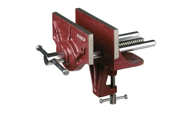 Carpenter´s bench vice with 15x5,5cm jaws, max 12cm