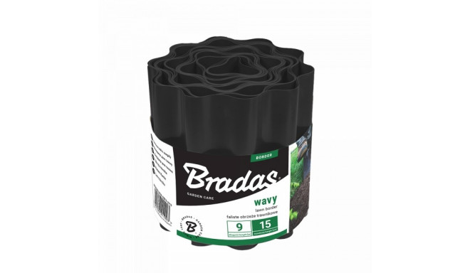 Lawn wavy board 9m x 20cm, black