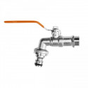 Ball faucet 3/4", 1" male outlet with quiconnector adapter