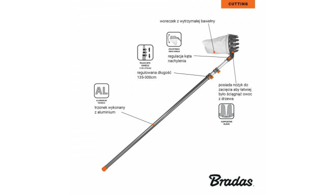 Puuviljakorjaja teleskoopvarrega 3,75m
