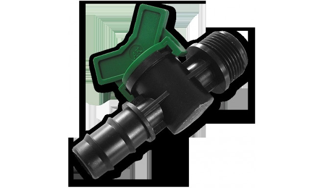 Valve, 3/4" male thread, 20mm hose barb