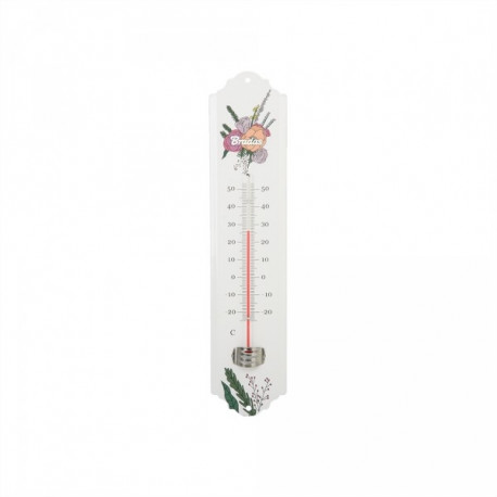 Väline termomeeter - metallist 22cm White Line
