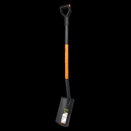 Straight spade with hardened head made of boron steel
