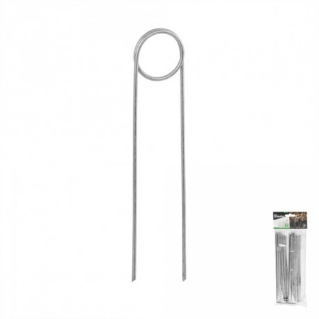 Galvanized metal pin in the shape of "O" width 3,5cm / height 20cm