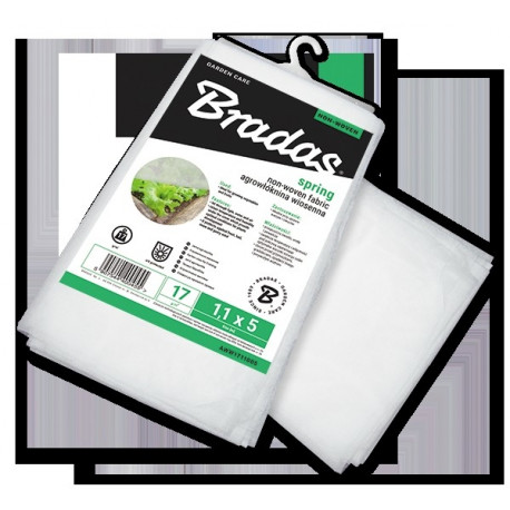 Non-woven 17g/m² spring, white, 1,1 x 5m