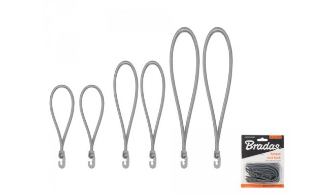Konksuga kummide komplekt BUNGEE CORD HOOK, 18cm / 25cm / 40cm