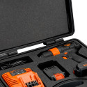 Bahco cordless drill set (2 batteries + charger) 18V brushless, 13mm chuck, 2 speeds and 10 torque s