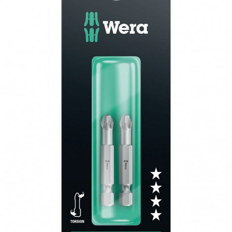 Wera torsion bits 855/4 TZ, PZ 3 x 50mm, 2pcs