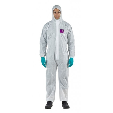 Disposable coverall Ansell Alphatec 1500, type 5/6, white, size M