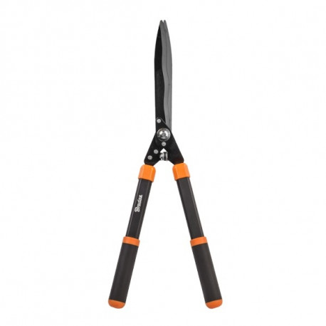 Aluminum pruning shears for hedges with V-SERIES gear, corrugated blade