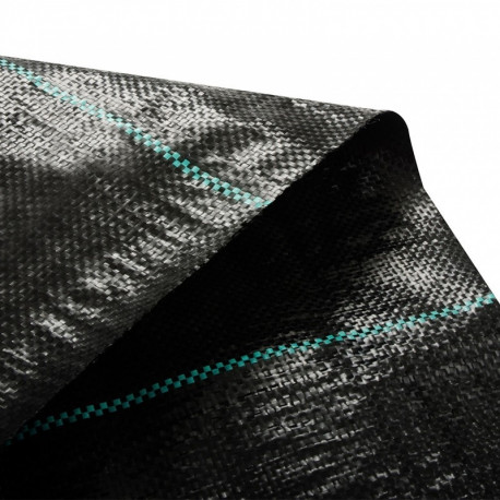 Anti-weed woven PP black UV, 70g, 0,8 x 100m