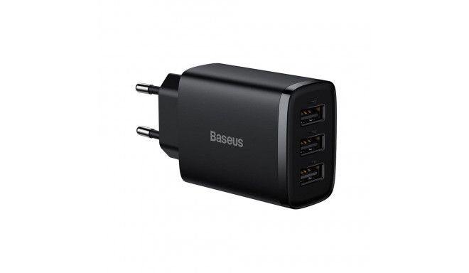 Baseus Kompaktais Lādētājs 3 x USB / 17w