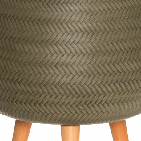 Lillepostament puidust jalgadel madal 24x24x27cm