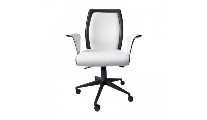 4Worldstyle Office Armchair D004, artificial leather, black & white
