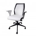 4Worldstyle Office Armchair D004, artificial leather, black & white