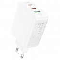 Acefast rychlá nabíječka GaN (2x USB-C / USB-A) PPS / PD / QC4+ 65W bílá (A41)