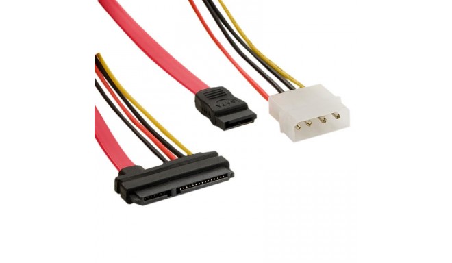 4World HDD Power Cable | SATA 3 | SATA | 25cm | data transfer | red