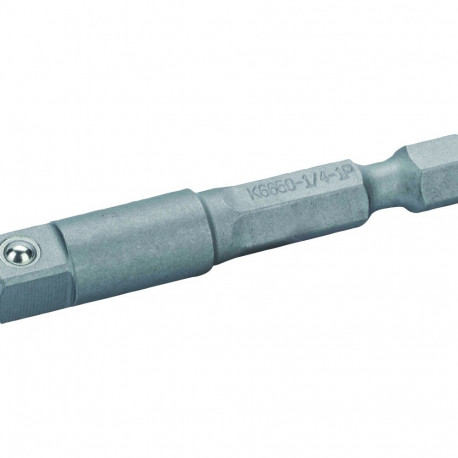 Padrunite adapter/hoidik 1/2" nelikant 1/4" kuuskant sabaga 50mm