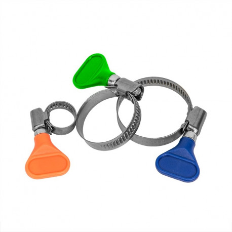 Stainless zebra hose clamp 8-12mm with butterfly key