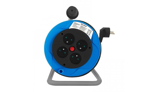 Qoltec Cable reel | 4 power socket | 15,0m